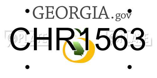 CHR1563 Georgia License Plate