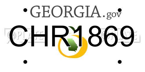 CHR1869 Georgia License Plate