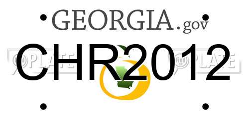 CHR2012 Georgia License Plate