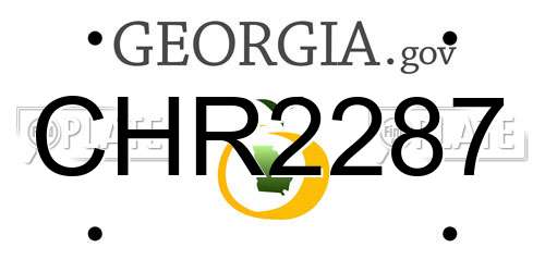 CHR2287 Georgia License Plate