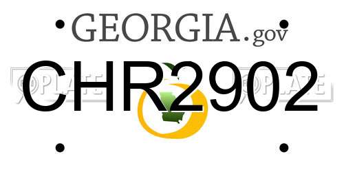 CHR2902 Georgia License Plate
