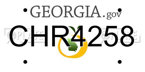 CHR4258 Georgia License Plate