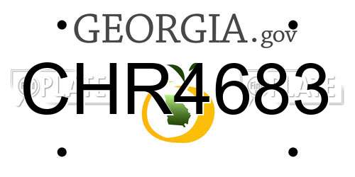 CHR4683 Georgia License Plate