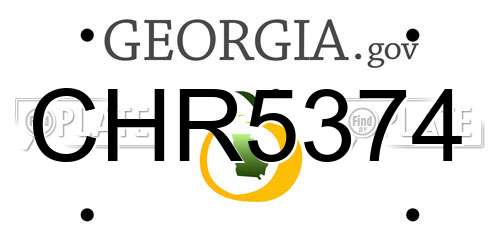 CHR5374 Georgia License Plate