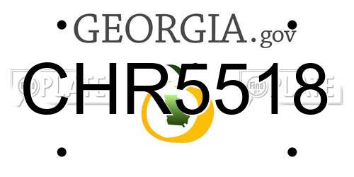 CHR5518 Georgia License Plate