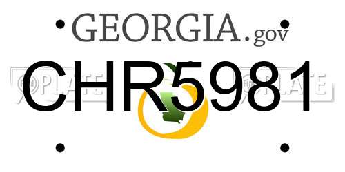 CHR5981 Georgia License Plate