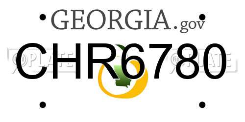 CHR6780 Georgia License Plate