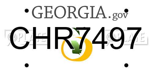 CHR7497 Georgia License Plate