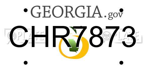 CHR7873 Georgia License Plate