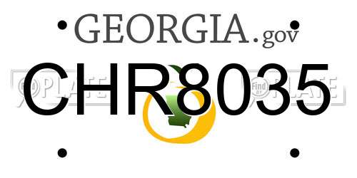 CHR8035 Georgia License Plate