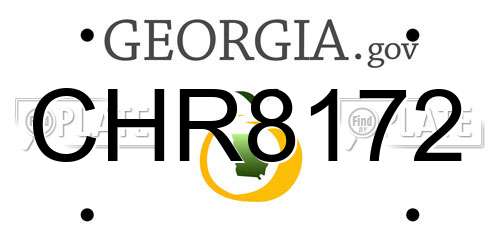 CHR8172 Georgia License Plate