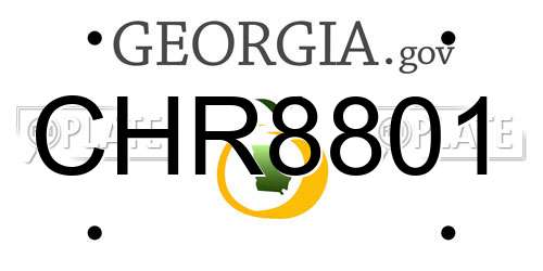 CHR8801 Georgia License Plate