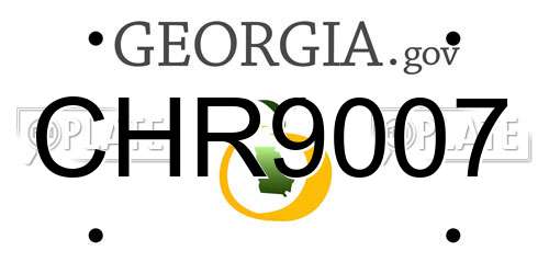 CHR9007 Georgia License Plate