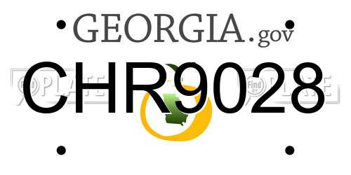 CHR9028 Georgia License Plate