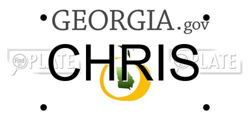 CHRIS Georgia License Plate
