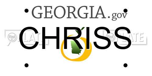 CHRISS Georgia License Plate