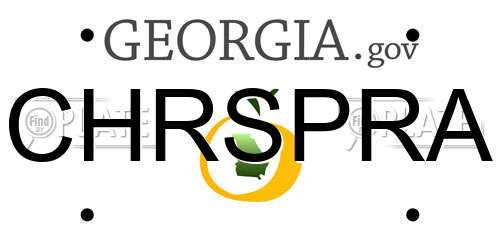CHRSPRA Georgia License Plate