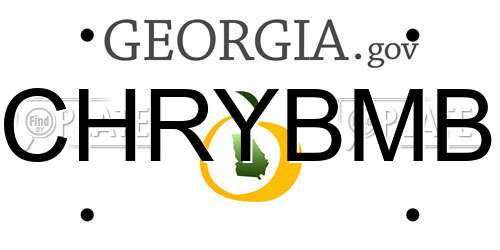CHRYBMB Georgia License Plate