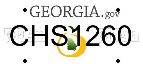 CHS1260 Georgia License Plate