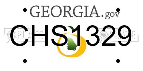 CHS1329 Georgia License Plate