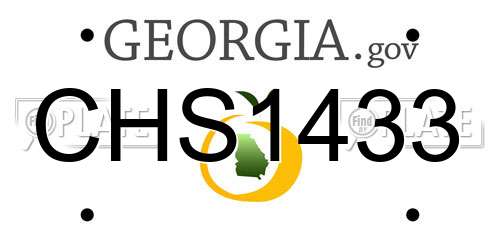 CHS1433 Georgia License Plate