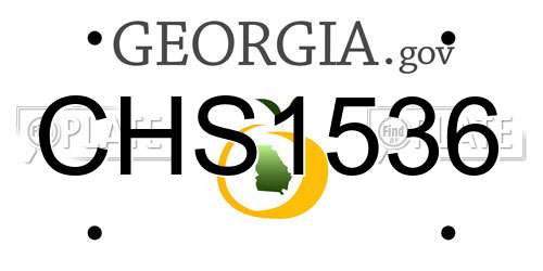 CHS1536 Georgia License Plate