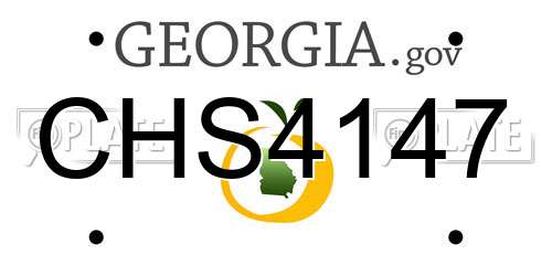 CHS4147 Georgia License Plate