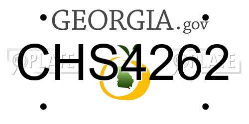 CHS4262 Georgia License Plate
