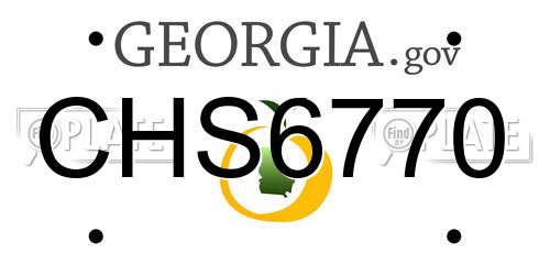 CHS6770 Georgia License Plate
