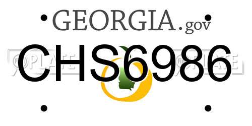CHS6986 Georgia License Plate