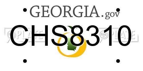 CHS8310 Georgia License Plate