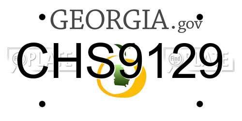 CHS9129 Georgia License Plate