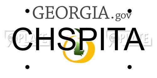 CHSPITA Georgia License Plate