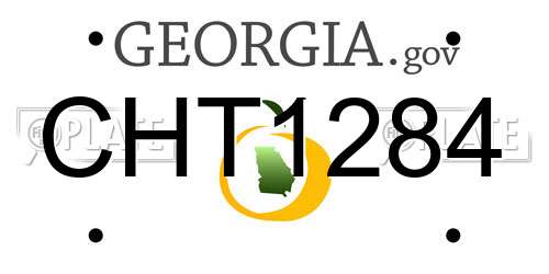 CHT1284 Georgia License Plate