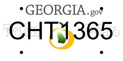 CHT1365 Georgia License Plate