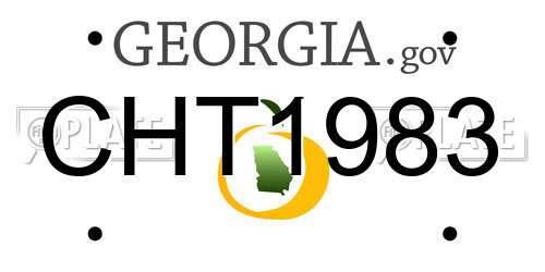 CHT1983 Georgia License Plate