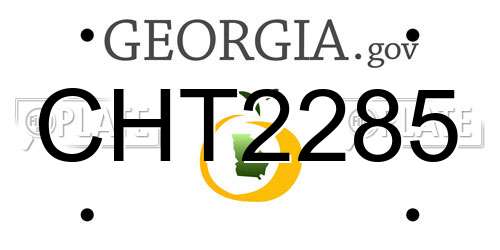 CHT2285 Georgia License Plate