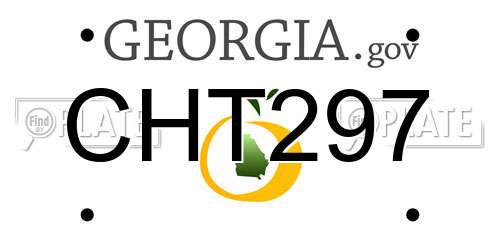 CHT297 Georgia License Plate