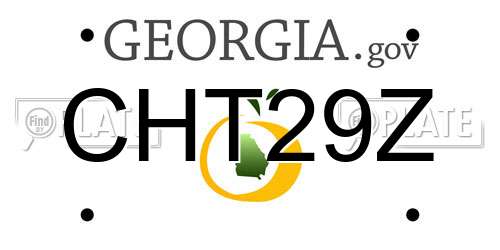 CHT29Z Georgia License Plate