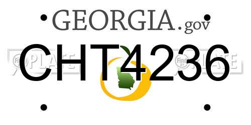 CHT4236 Georgia License Plate