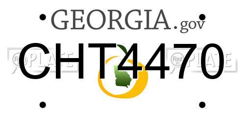 CHT4470 Georgia License Plate