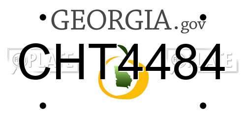 CHT4484 Georgia License Plate