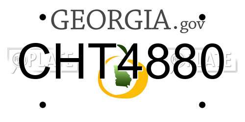 CHT4880 Georgia License Plate