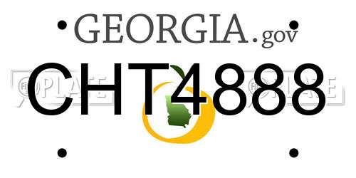 CHT4888 Georgia License Plate