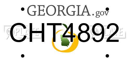 CHT4892 Georgia License Plate