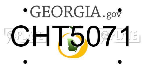 CHT5071 Georgia License Plate