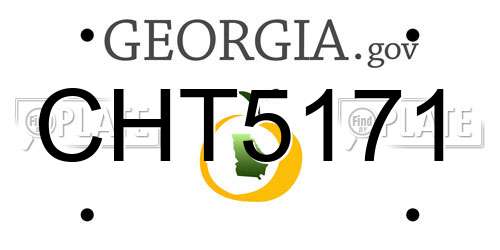 CHT5171 Georgia License Plate