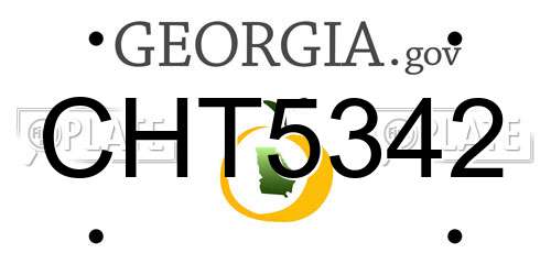 CHT5342 Georgia License Plate