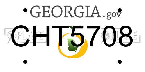 CHT5708 Georgia License Plate
