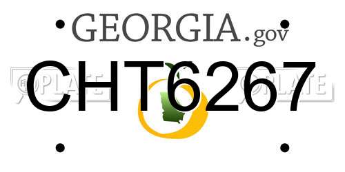 CHT6267 Georgia License Plate